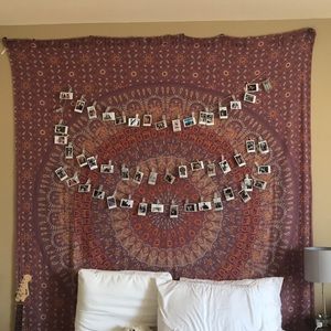 medallion fringe tapestry